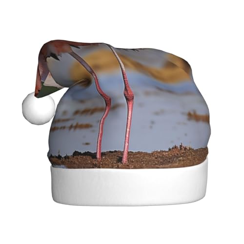 CHUNMINW Weihnachtsmütze mit Flamingo-Vogel-Aufdruck, personalisierbar, für Erwachsene, Samt, Weihnachtsdekoration, personalisierbar CHUNMINW Weihnachtsmütze mit Flamingo-Vogel-Aufdruck, personalisierbar, für Erwachsene, Samt, Weihnachtsdekoration, personalisierbar von CHUNMINW