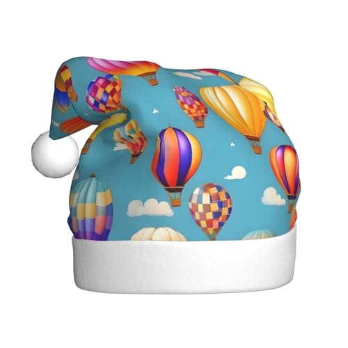 CHUNMINW Weihnachtsmütze mit Heißluftballons, personalisierbar, Samt, Weihnachtsdekoration, personalisierbar CHUNMINW Weihnachtsmütze mit Heißluftballons, personalisierbar, Samt, Weihnachtsdekoration, personalisierbar von CHUNMINW