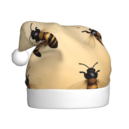 CHUNMINW Weihnachtsmütze mit Honigbienen-Aufdruck, personalisierbar, Samt, Weihnachtsdekoration, personalisierbar CHUNMINW Weihnachtsmütze mit Honigbienen-Aufdruck, personalisierbar, Samt, Weihnachtsdekoration, personalisierbar von CHUNMINW