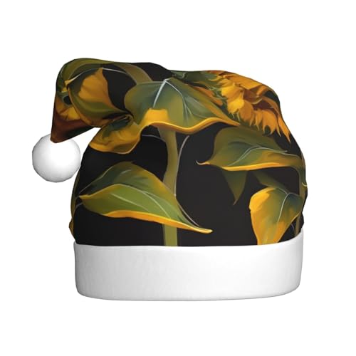 CHUNMINW Weihnachtsmütze mit Sonnenblumen-Druck, personalisierbar, für Erwachsene, Samt-Weihnachtsmütze, individuelle Plüsch-Weihnachtsdekoration CHUNMINW Weihnachtsmütze mit Sonnenblumen-Druck, personalisierbar, für Erwachsene, Samt-Weihnachtsmütze, individuelle Plüsch-Weihnachtsdekoration von CHUNMINW