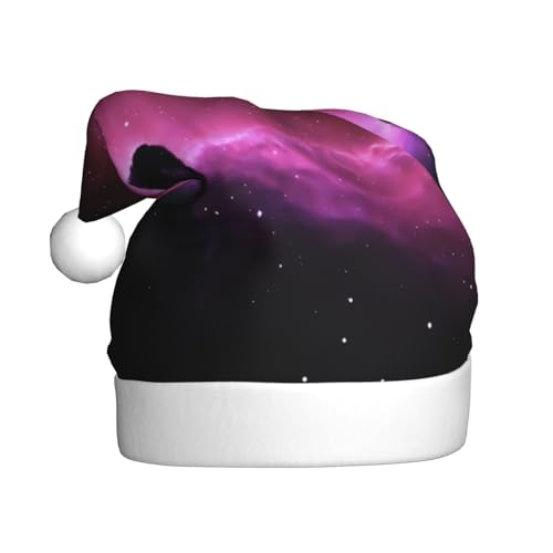CHUNMINW Weihnachtsmütze mit dunklem Sternenhimmel, personalisierbar, für Damen, Erwachsene, Samt, Urlaubsmütze, Plüsch-Weihnachtsmütze CHUNMINW Weihnachtsmütze mit dunklem Sternenhimmel, personalisierbar, für Damen, Erwachsene, Samt, Urlaubsmütze, Plüsch-Weihnachtsmütze von CHUNMINW