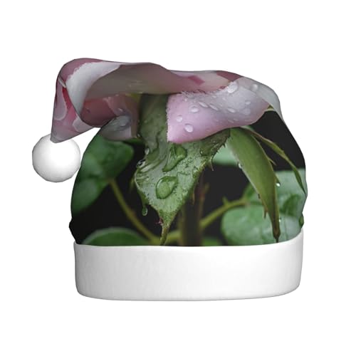 CHUNMINW Weihnachtsmütze mit hübschem Rosen-Aufdruck, personalisierbar, für Erwachsene, Samt-Weihnachtsmütze, individuelle Plüsch-Weihnachtsdekoration CHUNMINW Weihnachtsmütze mit hübschem Rosen-Aufdruck, personalisierbar, für Erwachsene, Samt-Weihnachtsmütze, individuelle Plüsch-Weihnachtsdekoration von CHUNMINW