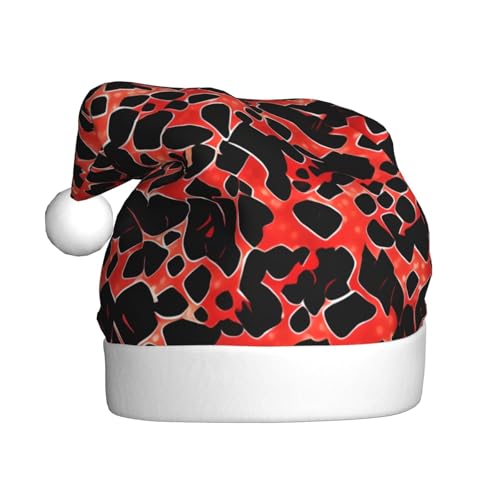 CHUNMINW Weihnachtsmütze mit rotem Leopardenmuster, personalisierbar, für Erwachsene, Samt, Weihnachtsdekoration, personalisierbar CHUNMINW Weihnachtsmütze mit rotem Leopardenmuster, personalisierbar, für Erwachsene, Samt, Weihnachtsdekoration, personalisierbar von CHUNMINW