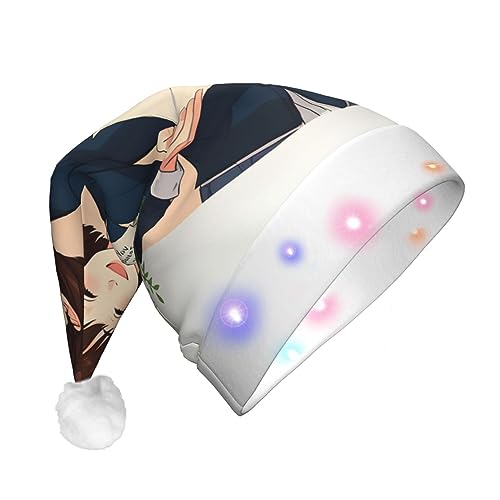CHUNMINW Weihnachtsmützen mit Weihnachtsmann-Aufdruck "Happy Mother's Day", mit LED-Licht, Plüsch, weiße Manschetten, Weihnachten, Neujahr, Party, Kopfbedeckung CHUNMINW Weihnachtsmützen mit Weihnachtsmann-Aufdruck "Happy Mother's Day", mit LED-Licht, Plüsch, weiße Manschetten, Weihnachten, Neujahr, Party, Kopfbedeckung von CHUNMINW