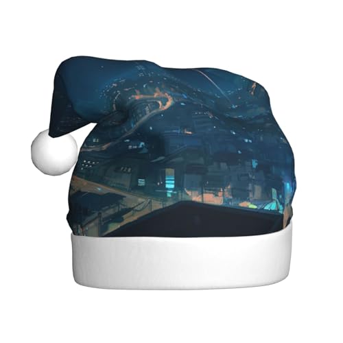 CHUNMINW Wunderschöner Feuerwerk-Druck, personalisierte Weihnachtsmütze für Erwachsene, Samt-Weihnachtsmütze, individuelle Plüsch-Weihnachtsdekoration CHUNMINW Wunderschöner Feuerwerk-Druck, personalisierte Weihnachtsmütze für Erwachsene, Samt-Weihnachtsmütze, individuelle Plüsch-Weihnachtsdekoration von CHUNMINW