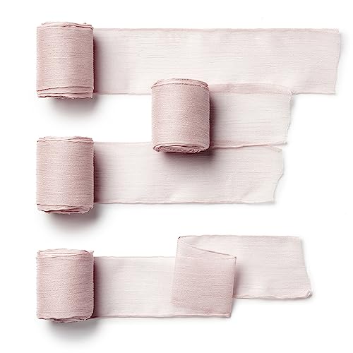 CHUQING 4 Rollen Rosa Chiffonband 3,8cm x 4,5m Schleifenband Hochzeit Baby Pink Geschenkband Festival Bänder Seidenband Dekoband für Fest Ornament,Partydekoration CHUQING 4 Rollen Rosa Chiffonband 3,8cm x 4,5m Schleifenband Hochzeit Baby Pink Geschenkband Festival Bänder Seidenband Dekoband für Fest Ornament,Partydekoration von CHUQING
