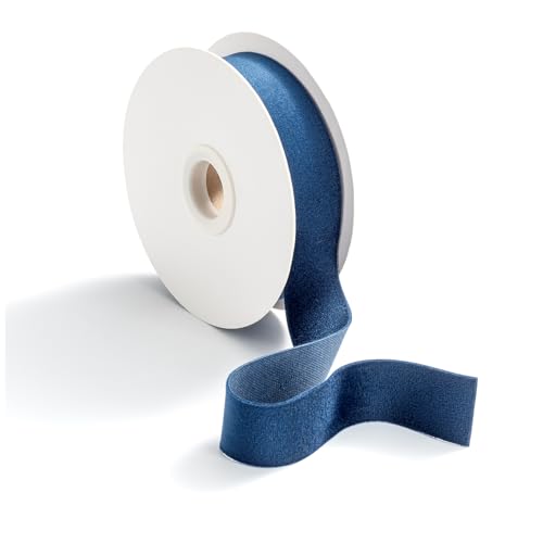 CHUQING Blau ​Band Breit Samt Geschenkband Schleife Samtband Schleifenband Bänder Samtborte Schmuckband für Hochzeit Geschen,9 m x 2,5 cm von CHUQING