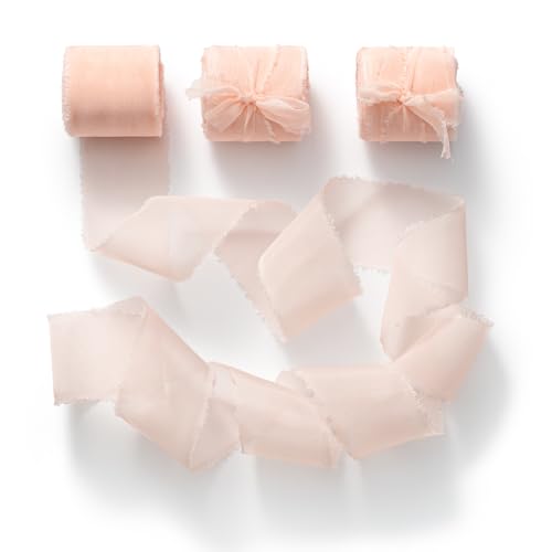 CHUQING Geschenkband Breit 25 mm x 6,3 m Organzaband Rosa Schleifenband Hochzeit Dekoband Seidenband CHUQING Geschenkband Breit 25 mm x 6,3 m Organzaband Rosa Schleifenband Hochzeit Dekoband Seidenband von CHUQING
