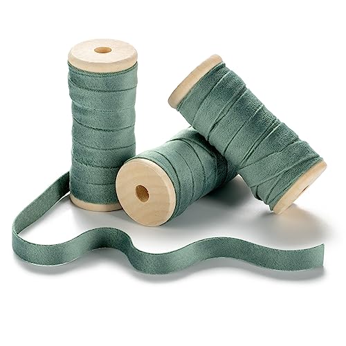 CHUQING Geschenkband Grün Dekoband Samt 4,57m x 10mm Mintgrün Schleifenband Schmuckband für Geschenkverpackung, Weihnachten,Hochzeit,Weihnachtsdeko CHUQING Geschenkband Grün Dekoband Samt 4,57m x 10mm Mintgrün Schleifenband Schmuckband für Geschenkverpackung, Weihnachten,Hochzeit,Weihnachtsdeko von CHUQING
