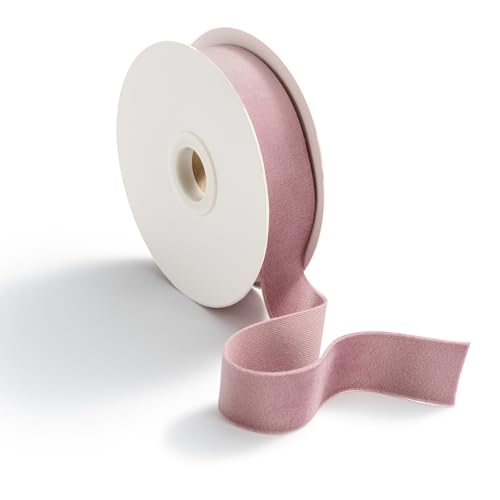 CHUQING Samt Schleifenband Schmuckband Geschenkband Samtband rosa Schleife Bänder Samtborte Schmuckband 9 m x 25 mm von CHUQING