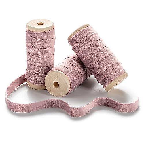 CHUQING Samtband altrosa,10 mm Breite, Geschenkband hochzeit schleifenband Stoff Band Dekoband für Weihnachten Geschenkverpackung, Hochzeit Weihnachtsdeko Party CHUQING Samtband altrosa,10 mm Breite, Geschenkband hochzeit schleifenband Stoff Band Dekoband für Weihnachten Geschenkverpackung, Hochzeit Weihnachtsdeko Party von CHUQING