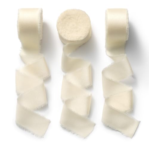 CHUQING Schleifenband Beige Satinband Creme Geschenkband Hochzeit Seidenband Satin Beiges Band Breit 25 mm X 6,4 m Dekoband Beige Creme CHUQING Schleifenband Beige Satinband Creme Geschenkband Hochzeit Seidenband Satin Beiges Band Breit 25 mm X 6,4 m Dekoband Beige Creme von CHUQING