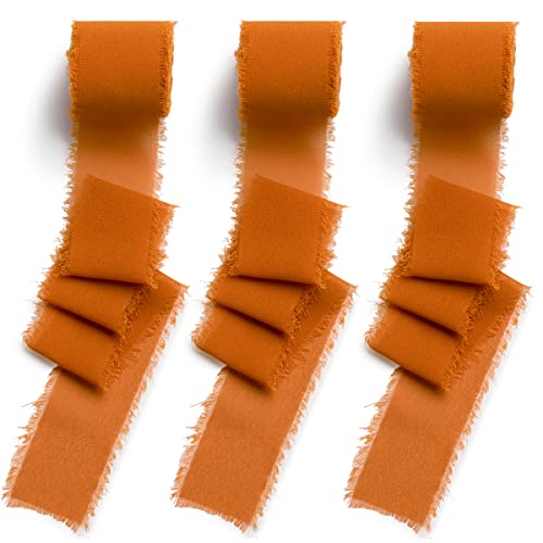 CHUQING Schleifenband Orange 38mm breites Geschenkband Hochzeit Chiffon Dekoband 6,3 Meter Deko Band Geburtstagsgeschenke Geschenkverpackung Tischdeko Band CHUQING Schleifenband Orange 38mm breites Geschenkband Hochzeit Chiffon Dekoband 6,3 Meter Deko Band Geburtstagsgeschenke Geschenkverpackung Tischdeko Band von CHUQING