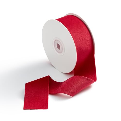 CHUQING Schleifenband Rot Samt Geschenkband Breit Samtband Zierband zum Nähen Samtschleife Dekoband,38 mm x 9 m CHUQING Schleifenband Rot Samt Geschenkband Breit Samtband Zierband zum Nähen Samtschleife Dekoband,38 mm x 9 m von CHUQING