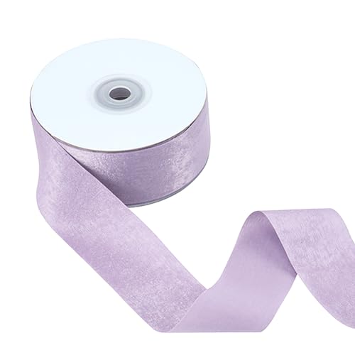 CHUQING Schleifenband Violett 38 mm Breit Geschenkband Stoff Samtband lila Dekoband Geschenkverpackung Deko Band von CHUQING