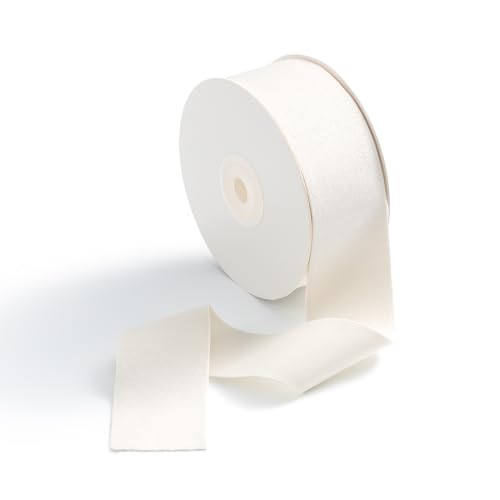 CHUQING Schleifenband Weiss Samt Geschenkband Breit Samtband Weiß Dekoband 38 mm x 9 m Zierband zum Nähen Samtschleife CHUQING Schleifenband Weiss Samt Geschenkband Breit Samtband Weiß Dekoband 38 mm x 9 m Zierband zum Nähen Samtschleife von CHUQING