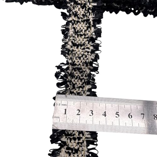 CHUYIX 5 Yard Woven Ribbon Fransenstoff Buntes Polyester Spitzenband DIY Spitzenband Dekorative Spitze Muster für DIY Kleidung Accessoires Verzierungen Dekorationen Selbstgemachte Kleidung Zubehör von CHUYIX
