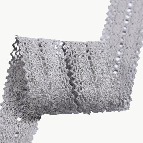 CHUYIX 5 Yards 40mm Breite Spitzenband Vintage Mit Gezahntes Spitze-Borten Deko Geschenkband Skelett-Spitzenband Zum Tischdekoration Nähen Basteln DIY Handwerk Hochzeit Dekor Kleidung-Hellgrau CHUYIX 5 Yards 40mm Breite Spitzenband Vintage Mit Gezahntes Spitze-Borten Deko Geschenkband Skelett-Spitzenband Zum Tischdekoration Nähen Basteln DIY Handwerk Hochzeit Dekor Kleidung-Hellgrau von CHUYIX