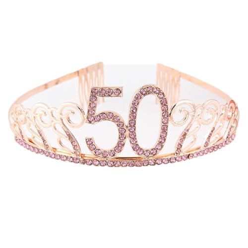 CHUYIX Geburtstag Krone RoseGold-50 Zahlen Happy Birthday Krone mit Kamm Strass Kristall Krone Haarreif mit Zahl Geburtstag Tiara Geburtstag Crown für Geburtstag Party Favor Supplies Tortenkrone(41#) CHUYIX Geburtstag Krone RoseGold-50 Zahlen Happy Birthday Krone mit Kamm Strass Kristall Krone Haarreif mit Zahl Geburtstag Tiara Geburtstag Crown für Geburtstag Party Favor Supplies Tortenkrone(41#) von CHUYIX