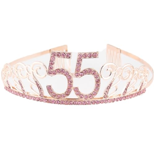 CHUYIX Geburtstag Krone RoseGold-55 Zahlen Happy Birthday Krone mit Kamm Strass Kristall Krone Haarreif mit Zahl Geburtstag Tiara Geburtstag Crown für Geburtstag Party Favor Supplies Tortenkrone(54#) CHUYIX Geburtstag Krone RoseGold-55 Zahlen Happy Birthday Krone mit Kamm Strass Kristall Krone Haarreif mit Zahl Geburtstag Tiara Geburtstag Crown für Geburtstag Party Favor Supplies Tortenkrone(54#) von CHUYIX