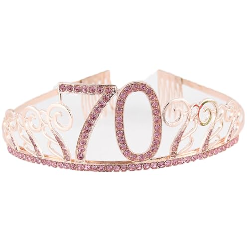 CHUYIX Geburtstag Krone RoseGold-70 Zahlen Happy Birthday Krone mit Kamm Strass Kristall Krone Haarreif mit Zahl Geburtstag Tiara Geburtstag Crown für Geburtstag Party Favor Supplies Tortenkrone(52#) CHUYIX Geburtstag Krone RoseGold-70 Zahlen Happy Birthday Krone mit Kamm Strass Kristall Krone Haarreif mit Zahl Geburtstag Tiara Geburtstag Crown für Geburtstag Party Favor Supplies Tortenkrone(52#) von CHUYIX
