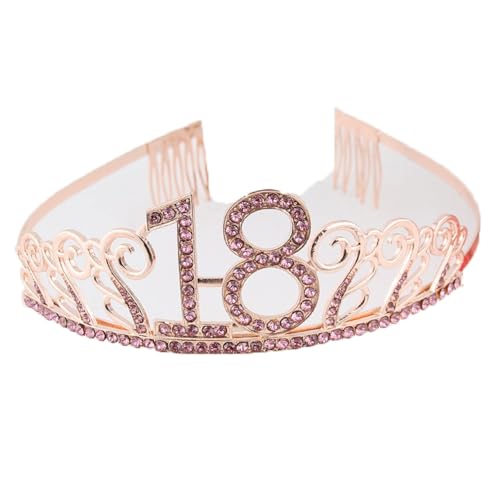 CHUYIX Geburtstag Krone Roségold-18 Zahlen Happy Birthday Krone mit Kamm Strass Kristall Krone Haarreif mit Zahl Geburtstag Tiara Geburtstag Crown für Geburtstag Party Favor Supplies Tortenkrone(13#) CHUYIX Geburtstag Krone Roségold-18 Zahlen Happy Birthday Krone mit Kamm Strass Kristall Krone Haarreif mit Zahl Geburtstag Tiara Geburtstag Crown für Geburtstag Party Favor Supplies Tortenkrone(13#) von CHUYIX