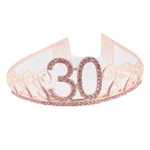 CHUYIX Geburtstag Krone Roségold-30 Zahlen Happy Birthday Krone mit Kamm Strass Kristall Krone Haarreif mit Zahl Geburtstag Tiara Geburtstag Crown für Geburtstag Party Favor Supplies Tortenkrone(14#) CHUYIX Geburtstag Krone Roségold-30 Zahlen Happy Birthday Krone mit Kamm Strass Kristall Krone Haarreif mit Zahl Geburtstag Tiara Geburtstag Crown für Geburtstag Party Favor Supplies Tortenkrone(14#) von CHUYIX