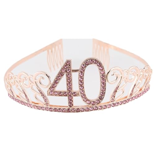 CHUYIX Geburtstag Krone Roségold-40 Zahlen Happy Birthday Krone mit Kamm Strass Kristall Krone Haarreif mit Zahl Geburtstag Tiara Geburtstag Crown für Geburtstag Party Favor Supplies Tortenkrone(15#) CHUYIX Geburtstag Krone Roségold-40 Zahlen Happy Birthday Krone mit Kamm Strass Kristall Krone Haarreif mit Zahl Geburtstag Tiara Geburtstag Crown für Geburtstag Party Favor Supplies Tortenkrone(15#) von CHUYIX