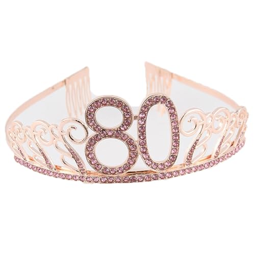 CHUYIX Geburtstag Krone Roségold-80 Zahlen Happy Birthday Krone mit Kamm Strass Kristall Krone Haarreif mit Zahl Geburtstag Tiara Geburtstag Crown für Geburtstag Party Favor Supplies Tortenkrone(17#) CHUYIX Geburtstag Krone Roségold-80 Zahlen Happy Birthday Krone mit Kamm Strass Kristall Krone Haarreif mit Zahl Geburtstag Tiara Geburtstag Crown für Geburtstag Party Favor Supplies Tortenkrone(17#) von CHUYIX