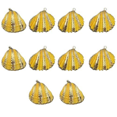 CHUYIX Jakobsmuscheln 10 Stück natürliche kleine Jakobs goldene Kante Muscheln meeresschnecken Beach Seashell anhänger Für Strandparty DIY Basteln Hochzeitsdeko Halskette Schmuck Ohrringe Machen CHUYIX Jakobsmuscheln 10 Stück natürliche kleine Jakobs goldene Kante Muscheln meeresschnecken Beach Seashell anhänger Für Strandparty DIY Basteln Hochzeitsdeko Halskette Schmuck Ohrringe Machen von CHUYIX