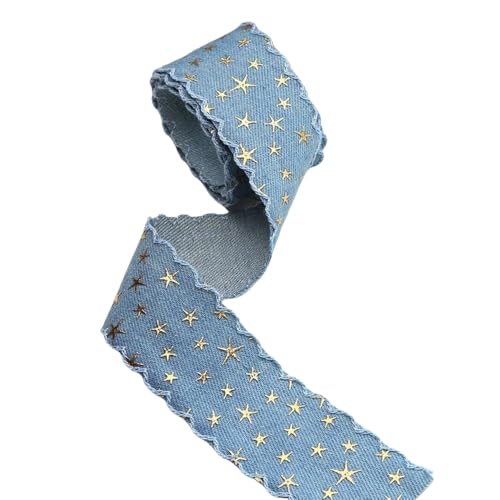 Denim Gurtband Einwickeln Sternband 3M Lang DIY bänder Breite 4cm Jeansstoffband Schneidbares Geschenkband Band für Crafts Headband Apparel Jeans Bows and Sewing Decorations Polyester Denim Gurtband Einwickeln Sternband 3M Lang DIY bänder Breite 4cm Jeansstoffband Schneidbares Geschenkband Band für Crafts Headband Apparel Jeans Bows and Sewing Decorations Polyester von CHUYIX
