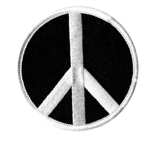 Bügelbild | Peace schwarz weiß | Frieden Applikation Aufnäher Flicken | 7 cm Bügelbild | Peace schwarz weiß | Frieden Applikation Aufnäher Flicken | 7 cm von CHW