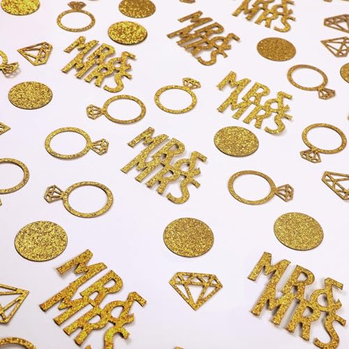 CharmeFleur 220 Stück Goldene Hochzeitstisch Konfetti, Papier Herr und Frau Goldener Diamantring Kreis Punkte Diamant Glitzer Konfetti für Hochzeitszeremonie Jubiläum Valentinstag CharmeFleur 220 Stück Goldene Hochzeitstisch Konfetti, Papier Herr und Frau Goldener Diamantring Kreis Punkte Diamant Glitzer Konfetti für Hochzeitszeremonie Jubiläum Valentinstag von CHarmeFleur