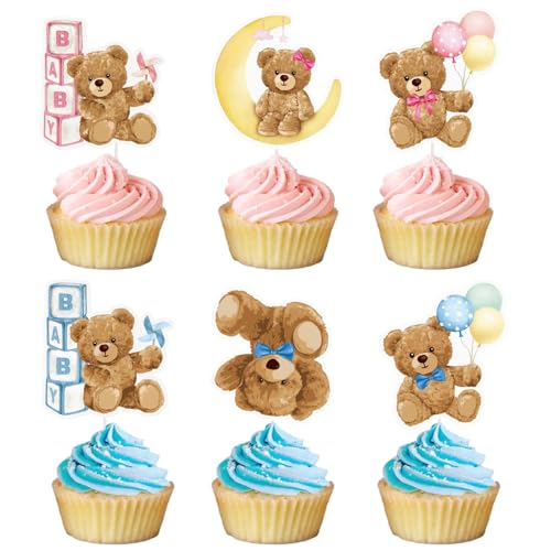 CharmeFleur 30 Stück Bären Geschlechts Offenbarung Dekorationen Cupcake Toppers Bären Geschlechts Offenbarung Kuchen Dekorationen Junge Mädchen Zwillinge Baby Dusche Teddy Bären Geschlechts CharmeFleur 30 Stück Bären Geschlechts Offenbarung Dekorationen Cupcake Toppers Bären Geschlechts Offenbarung Kuchen Dekorationen Junge Mädchen Zwillinge Baby Dusche Teddy Bären Geschlechts von CHarmeFleur
