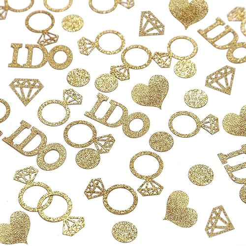 CharmeFleur Goldene Hochzeitstisch Konfetti, Brautpartydeko Braut-zu-sein Konfetti Glitzernder Diamantring Ich-tue Hochzeitsdeko Verlobungsparty Tischstreuer, 100 Stk CharmeFleur Goldene Hochzeitstisch Konfetti, Brautpartydeko Braut-zu-sein Konfetti Glitzernder Diamantring Ich-tue Hochzeitsdeko Verlobungsparty Tischstreuer, 100 Stk von CHarmeFleur