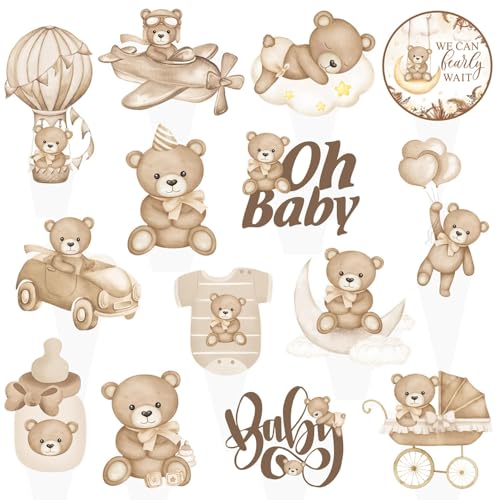 CharmeFleur Teddy Bär Cupcake Toppers 24 Stück Wir können kaum warten Cupcake Toppers Bär Baby Shower Dekoration Oh Baby Bär Cupcake Zähler für Bären Thema Geburtstags Party Artikel CharmeFleur Teddy Bär Cupcake Toppers 24 Stück Wir können kaum warten Cupcake Toppers Bär Baby Shower Dekoration Oh Baby Bär Cupcake Zähler für Bären Thema Geburtstags Party Artikel von CHarmeFleur