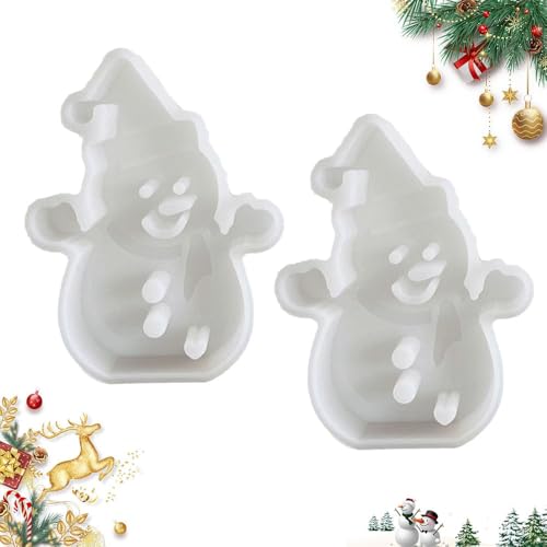 CHmiss Weihnachten Schneemann Silikonform, 2 Stück Silikonformen Gießformen, Epoxidharz Formen Weihnachten, Für Aromasteinen Seife, DIY Handwerk CHmiss Weihnachten Schneemann Silikonform, 2 Stück Silikonformen Gießformen, Epoxidharz Formen Weihnachten, Für Aromasteinen Seife, DIY Handwerk von CHmiss