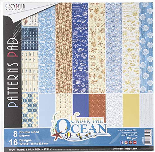 CIAO BELLA PAPER PAPR PCK 30,5 cm 8/PKG, Under The Ocean, 8 Designs/1, Einheitsgröße von Ciao Bella