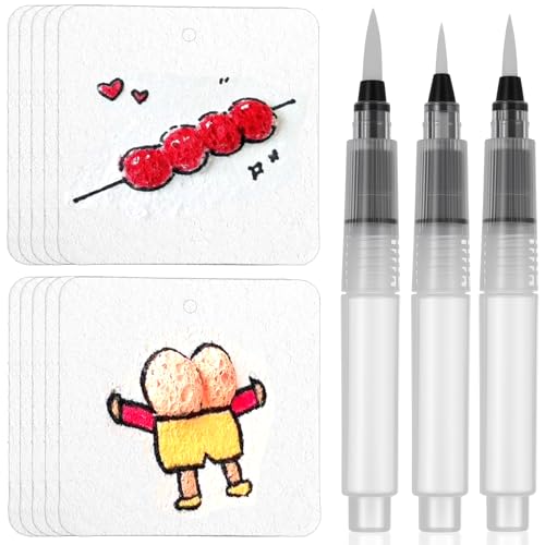 10 Stück Schaumstruktur-Malpapier,Foam Malpapier mit 3 Wasserstiften,Platz Schwammbilder,für DIY-Kunst Bastelbedarf für Kinder 10 Stück Schaumstruktur-Malpapier,Foam Malpapier mit 3 Wasserstiften,Platz Schwammbilder,für DIY-Kunst Bastelbedarf für Kinder von CIATBYYJ