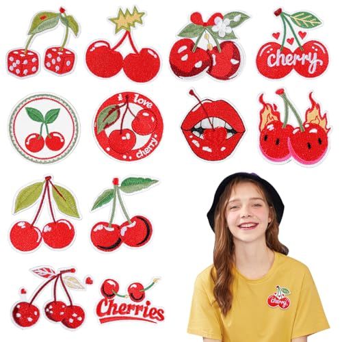 12 Stück Cherry Patches zum Aufbügeln,Cherry Bügelflicken Flicken zum Aufbügeln,Obst-Motiv Bügelflicken,Aufnäher zum Aufbügeln für Hut Jeans Kleidung Rucksäcke DIY-Zubehör 12 Stück Cherry Patches zum Aufbügeln,Cherry Bügelflicken Flicken zum Aufbügeln,Obst-Motiv Bügelflicken,Aufnäher zum Aufbügeln für Hut Jeans Kleidung Rucksäcke DIY-Zubehör von CIATBYYJ