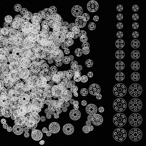 150 Sets transparente Druckknöpfe zum Nähen, unsichtbar, einfach zu bedienende Druckknöpfe für DIY-Projekte, Druckknöpfe für Kleidung, Hosen, Rucksäcke, Hemden, Windbreaker, transparente Knöpfe zum von CIATBYYJ