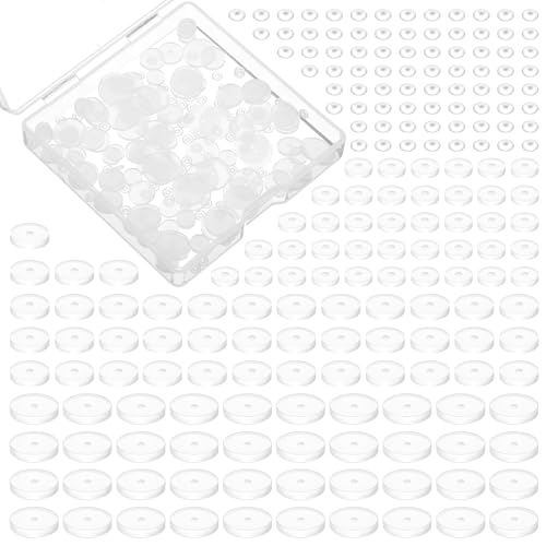 200 Stück Silikon-Ohrring-Verschlüsse, Pads für Piercing-Bump, 3/5/7/9 mm Kunststoff, transparent, Piercingscheiben-Pads, Stabilisator, Ohrläppchen, Ohrringstützen für schwere Ohrringe von CIATBYYJ