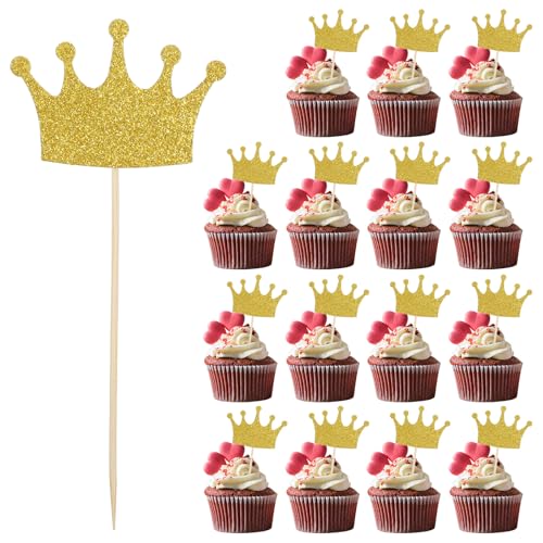 40 Stück Kronen Cupcake Topper,Cupcake Deko mit Goldenem Glitzer,Tortendeko Prinzessinnen-Kronen für Hochzeit Geburtstag,Babyparty,Party Dekoration 40 Stück Kronen Cupcake Topper,Cupcake Deko mit Goldenem Glitzer,Tortendeko Prinzessinnen-Kronen für Hochzeit Geburtstag,Babyparty,Party Dekoration von CIATBYYJ
