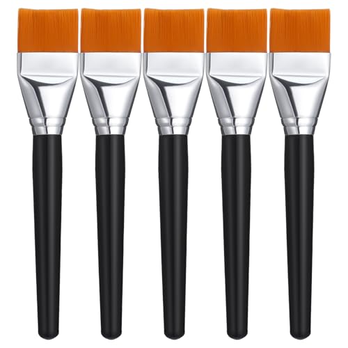 5 Stück Acryl Pinsel,Hochwertige Pinsel Acrylfarbe,Nylon Flachpinsel,Leichte Reinigung Pinselset,für ölmalerei Aquarellmalerei Gouachemalerei Acrylmalerei Körpermalerei von CIATBYYJ