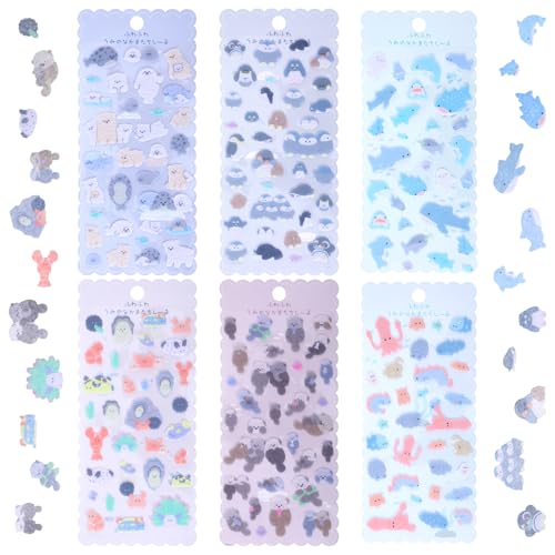 6 Blätte Meeresleben Stickers,Filz Kawaii Sticker,3D Meerestiere Sticker,Verschiedene Muster Stickers DIY Set,Geeignet für Scrapbooking,Handytaschen,Tagebücher,Laptops 6 Blätte Meeresleben Stickers,Filz Kawaii Sticker,3D Meerestiere Sticker,Verschiedene Muster Stickers DIY Set,Geeignet für Scrapbooking,Handytaschen,Tagebücher,Laptops von CIATBYYJ
