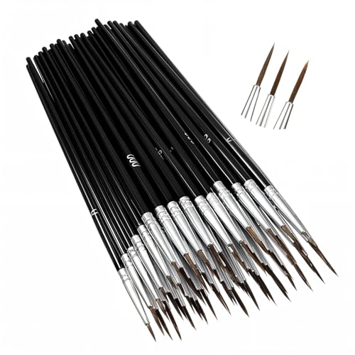 90 Stück Feine Pinsel Set,3 Größen #0#00#000 Pinselset,Subtilität Pinsel Malen Nach Zahlen,Miniatur Modellbau Pinsels für Basteln, Aquarell, Gesichtsbemalung 90 Stück Feine Pinsel Set,3 Größen #0#00#000 Pinselset,Subtilität Pinsel Malen Nach Zahlen,Miniatur Modellbau Pinsels für Basteln, Aquarell, Gesichtsbemalung von CIATBYYJ