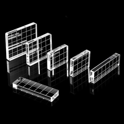Acryl-Stempelblock-Set, klare Stempelblock-Werkzeuge mit Gitterlinien zum Basteln, 4 Größen, Acryl-Stempelblöcke, Acrylblöcke zum Stempeln, Schmuck-Display, Produktfotografie, 6 Stück Acryl-Stempelblock-Set, klare Stempelblock-Werkzeuge mit Gitterlinien zum Basteln, 4 Größen, Acryl-Stempelblöcke, Acrylblöcke zum Stempeln, Schmuck-Display, Produktfotografie, 6 Stück von CIATBYYJ