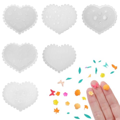 Modelliermassen-Formen, Mini-Blumen-Ton-Formen für Schmuckherstellung, Frühlings-Polymer-Ton, Ohrring-Ausstecher, Polymer-Ton-Form für Schmuck (Ersatz für Polymer-Tonschneider), 6 Stück von CIATBYYJ
