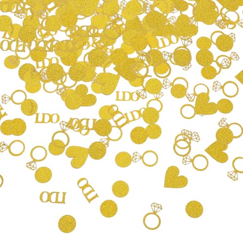 Tischkonfetti für Hochzeiten, glitzernde Hochzeitstische Dekoration für Brautparty, Diamantring, Tischkonfetti für Verlobungsfeier, Junggesellinnenabschied, Valentinstag, 100 Stück von CIATBYYJ