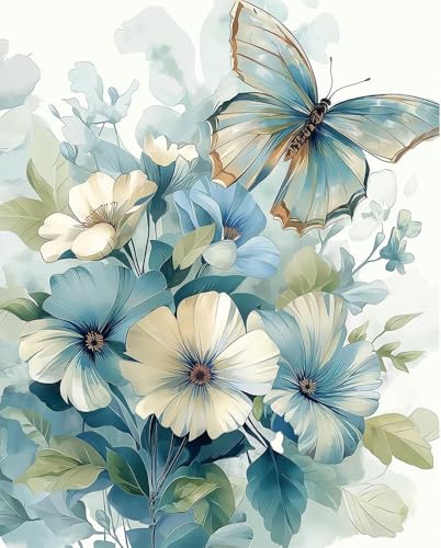 CICISTORY Malen Nach Zahlen Erwachsene Malen nach Zahlen Diy Erwachsene, Acrylfarbe Leinwand und 4 Pinsel Kit Geschenk Home Haus Deko Ohne Rahmen (40×50cm) von CICISTORY